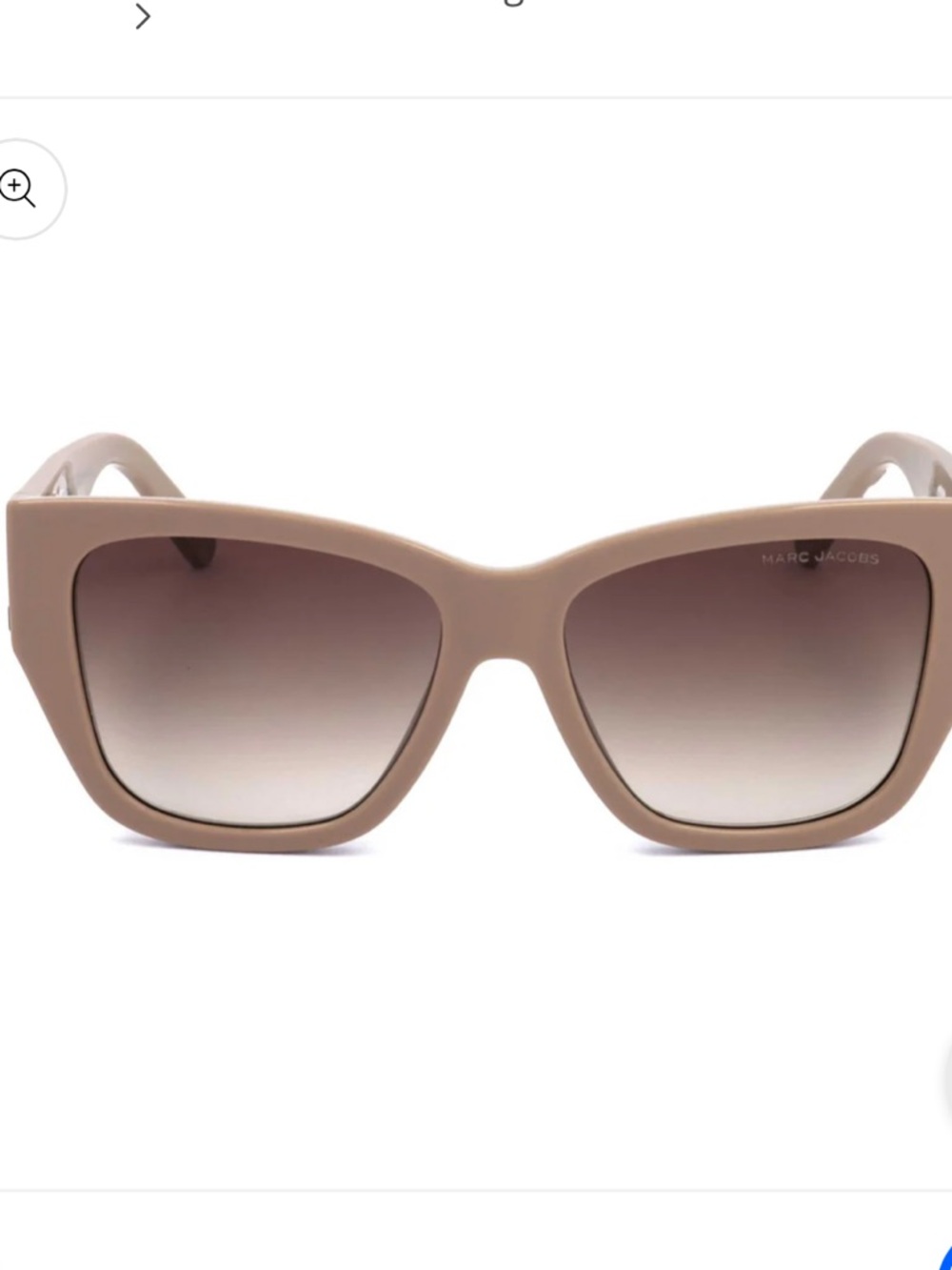 Fabulous Marc Jacobs Taupe Nude Brown Square-Edge Sunglasses